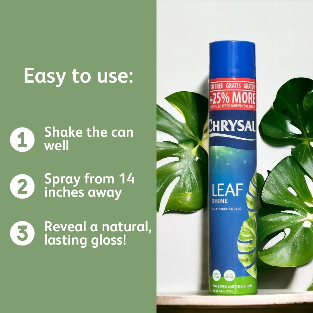Chrysal Leafshine 25oz aerosol Bonus Size 25% More from Holland Formely Pokon/Item NO#I-86/Q-UI754383121