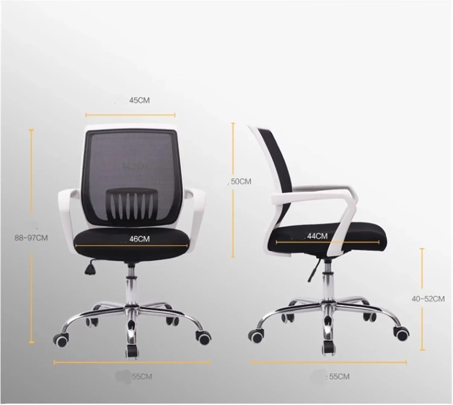 Classic Office Chair Mesh Back Swivel Office Chair Conference Room Chair with Lumbar Support and Fixed Armrests Desk Task Chair(Green)