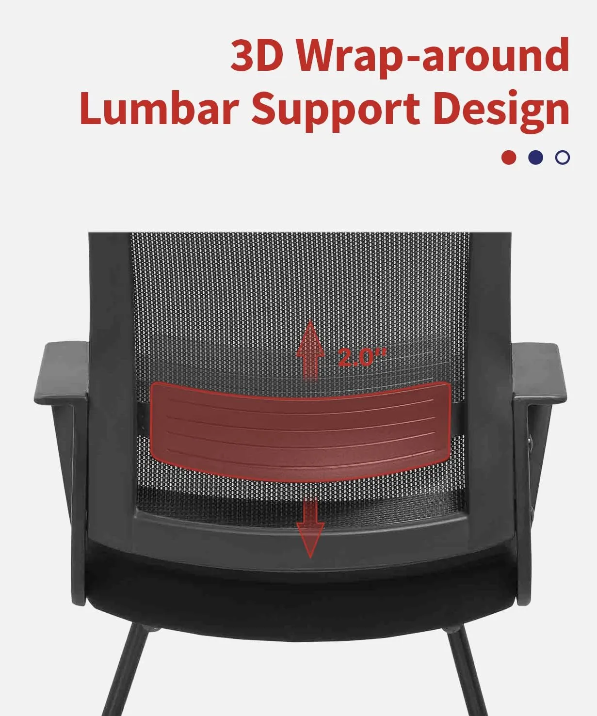 CLATINA Waiting and Guest Chairs for Conference Room with Lumbar Support and Mid Back Mesh Space Air Grid Series Black 1 Pack