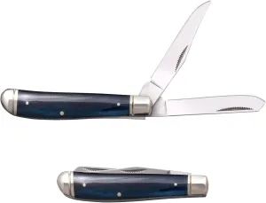 COLD STEEL Mini Trapper Versatile Practical Durable Reliable Compact Pocket Folding Knife - 2 Blades; Bone Handle; Slip Joint Lock