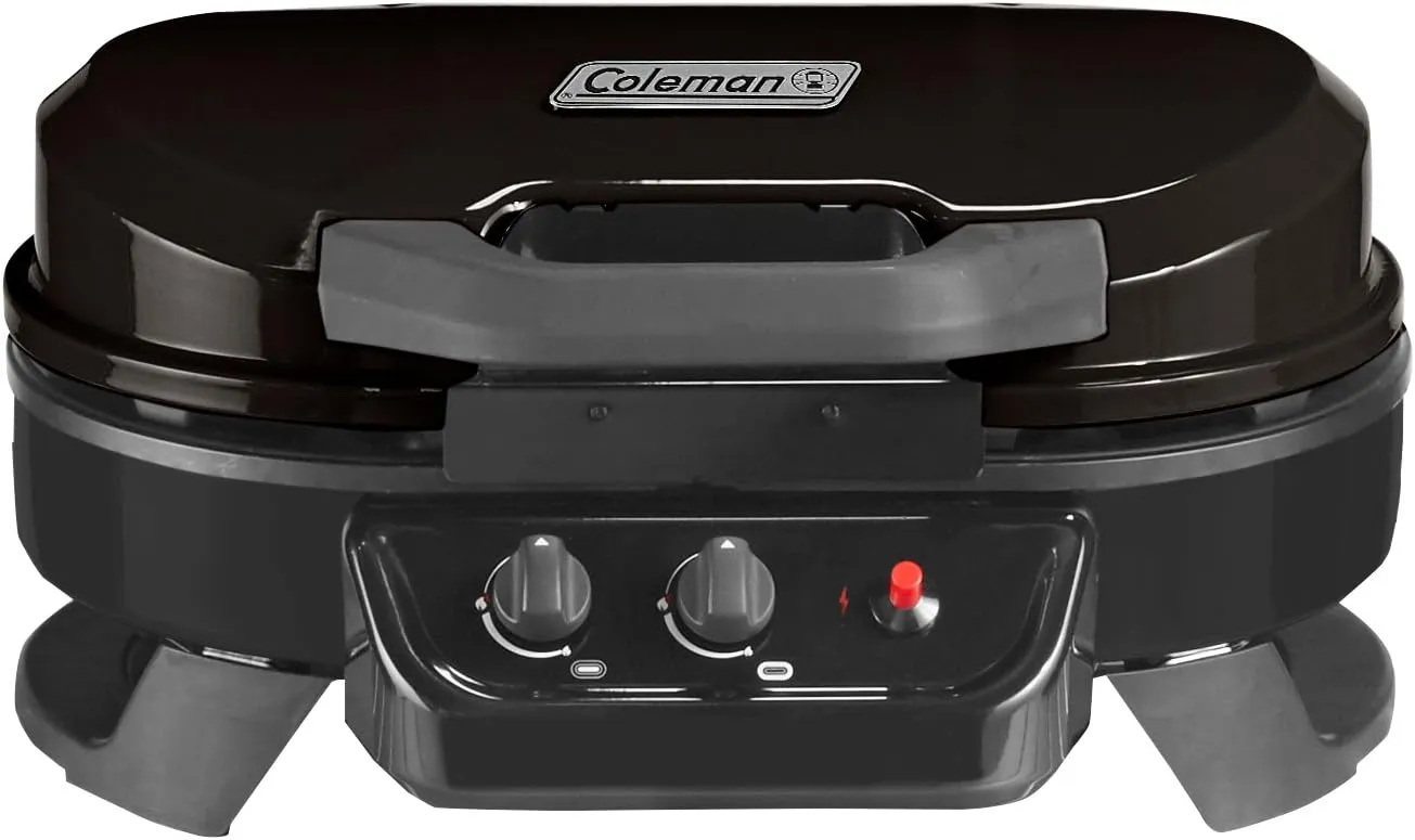 Coleman RoadTrip 225 Portable Tabletop Propane Grill Gas Grill with 2 Adjustable Burners Instastart Ignition and 11000 BTUs of Power; 225 Sq. In. Cooking Area