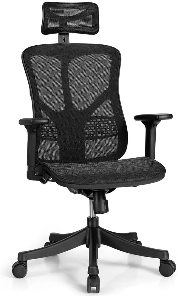 Comfort Ergonomic High Back Office Chair with Lumbar Support Modern Casual Computer Desk Chair Breathable Home Swivel Task Chair for Adults