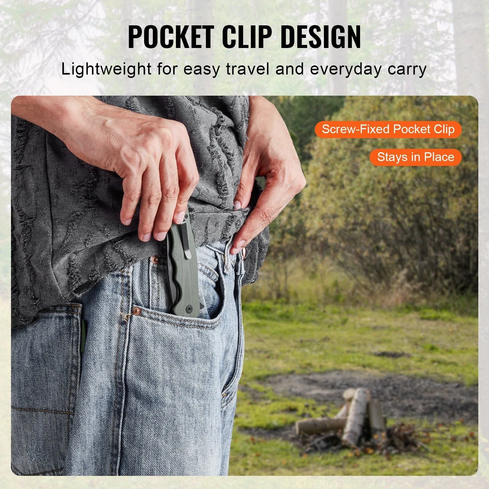 Compact D2 Steel Folding Knife