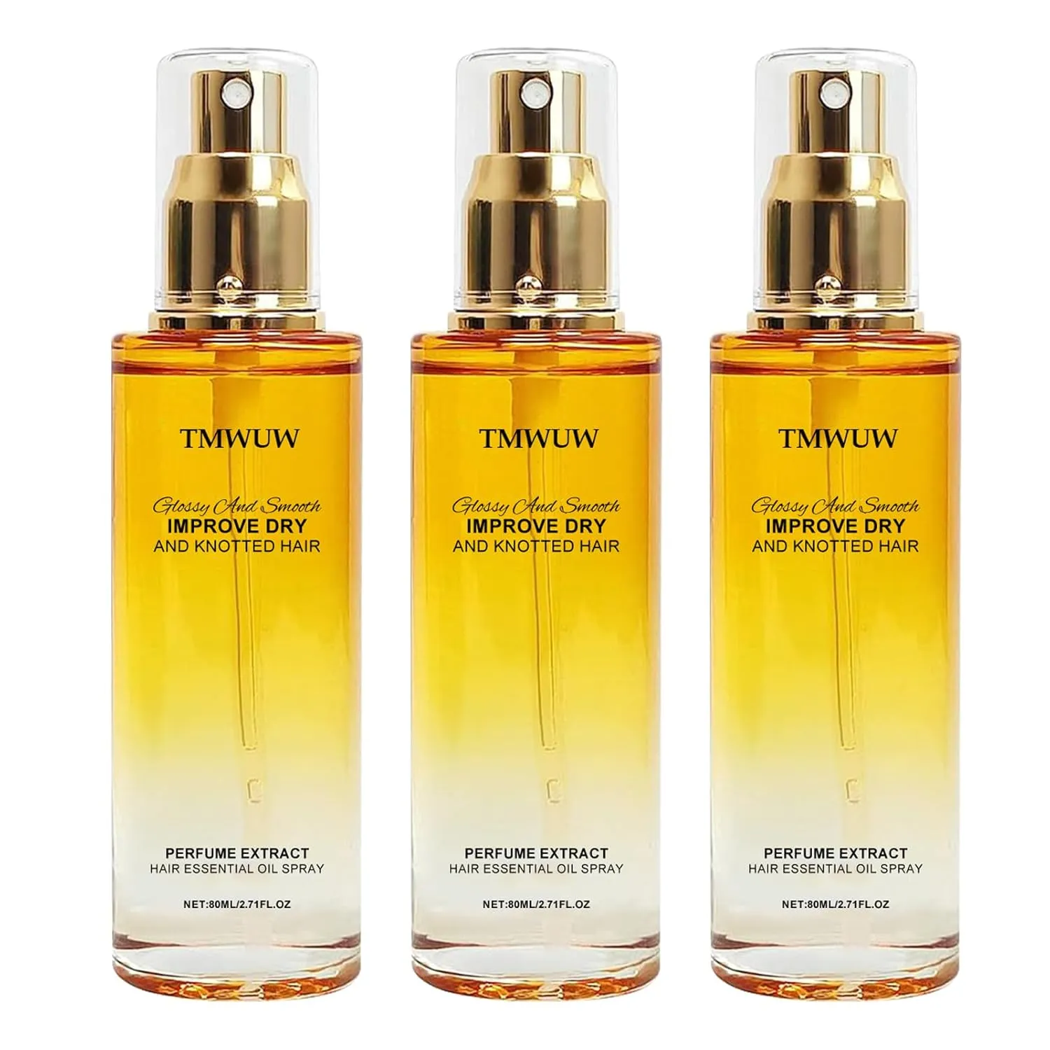 Conditioning Oil Spray,Clear Hair Spray for Dry and Frizzy Hair,Leave-in Hair Conditioning Oil with Jojoba Oil and Shea Butter，Detangling, Styling and Hydrating (3PS)