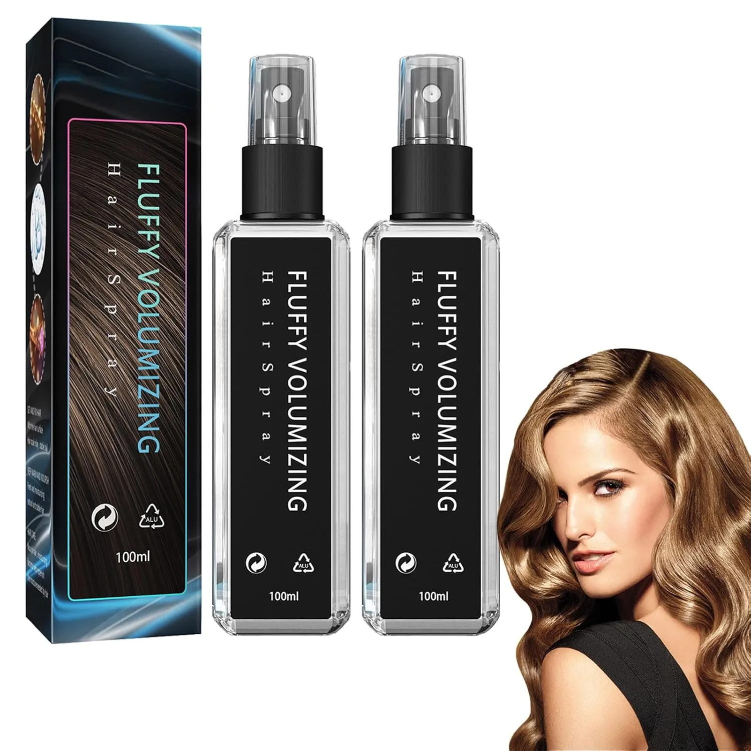 Continentau.Jy07 Hair Spray, Continentau Natural Plant Protein Hair Thickening Spray, Fluffy Volumizing HairSpray, Magic Volume Hairspray, Non Greasy & Non Sticky (100ml 2pc)