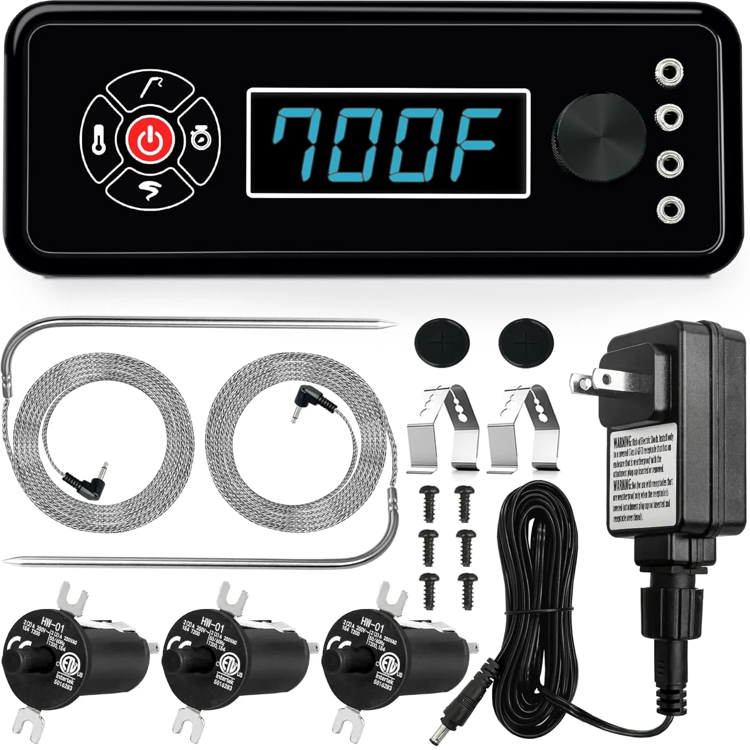 Control Panel for Masterbuilt Gravity Series 560 800 1050 Replacement Parts Power Adapter Cord Door Switch Digital Charcoal Grill Smoker Controller Board 9904190036 9904200043 9904200004 (Non-WiFi)