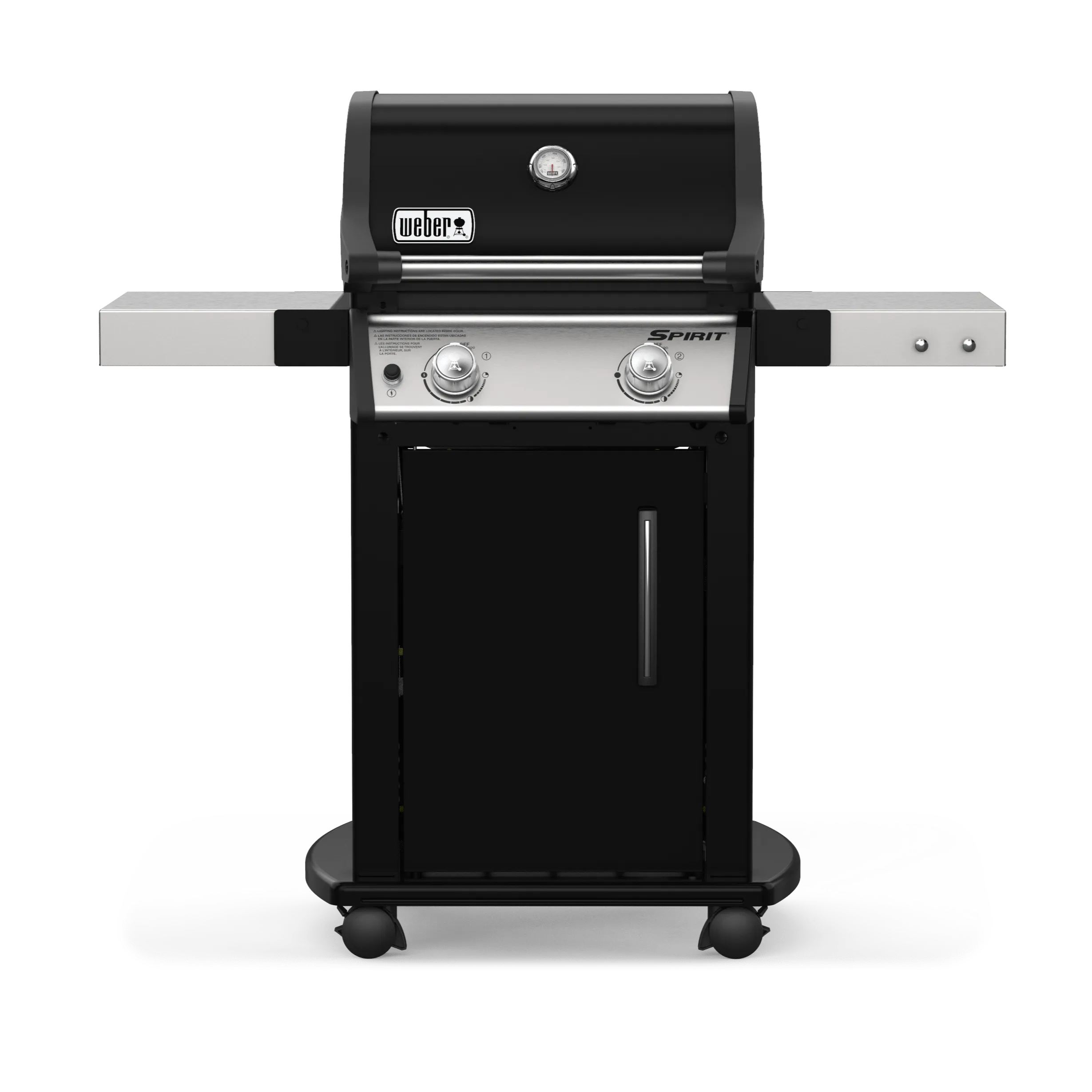 Cooking Spirit Cast-Iron Smart-powered Limited stock Grates BBQ E-215 with in Black Weber 2-Burner