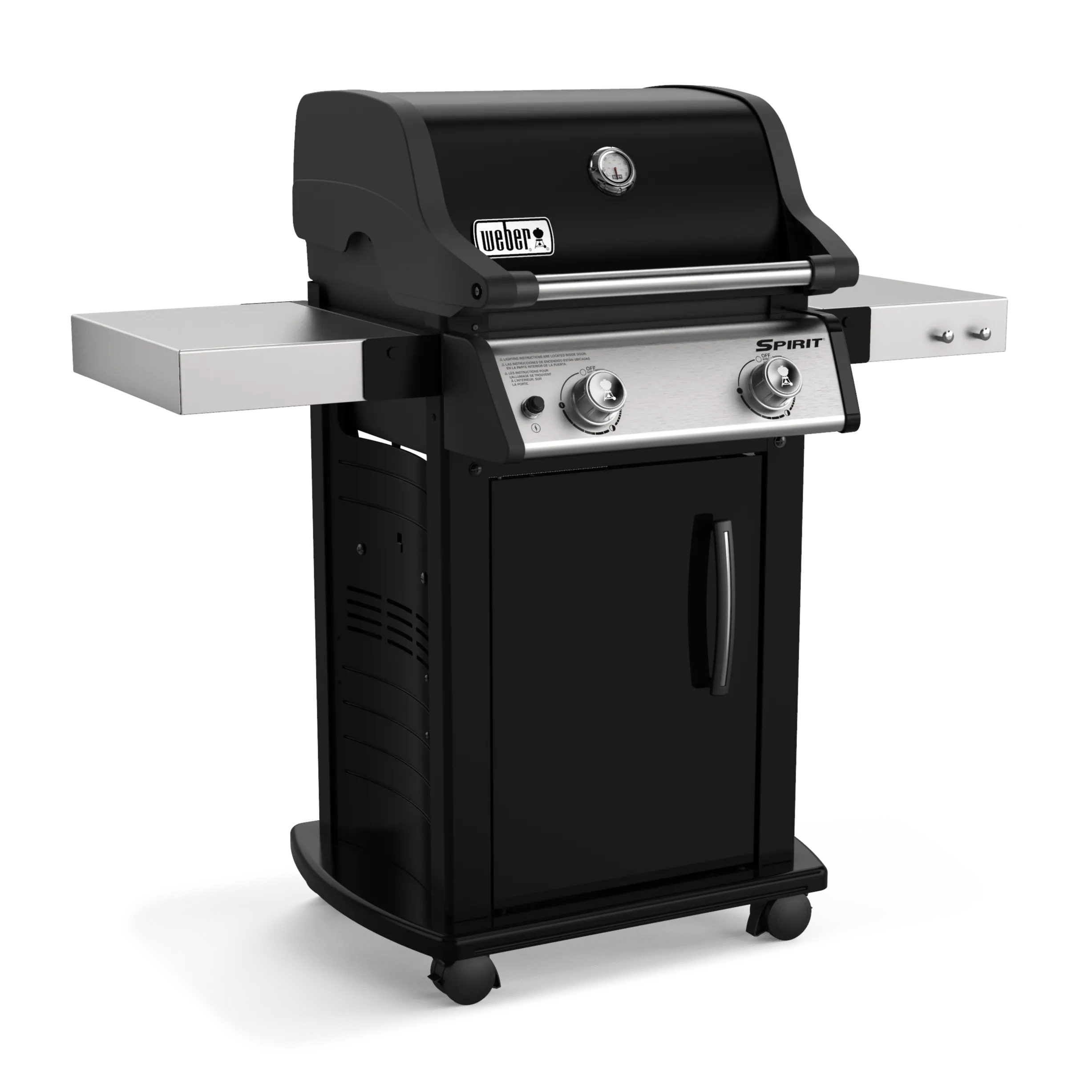 Cooking Spirit Cast-Iron Smart-powered Limited stock Grates BBQ E-215 with in Black Weber 2-Burner
