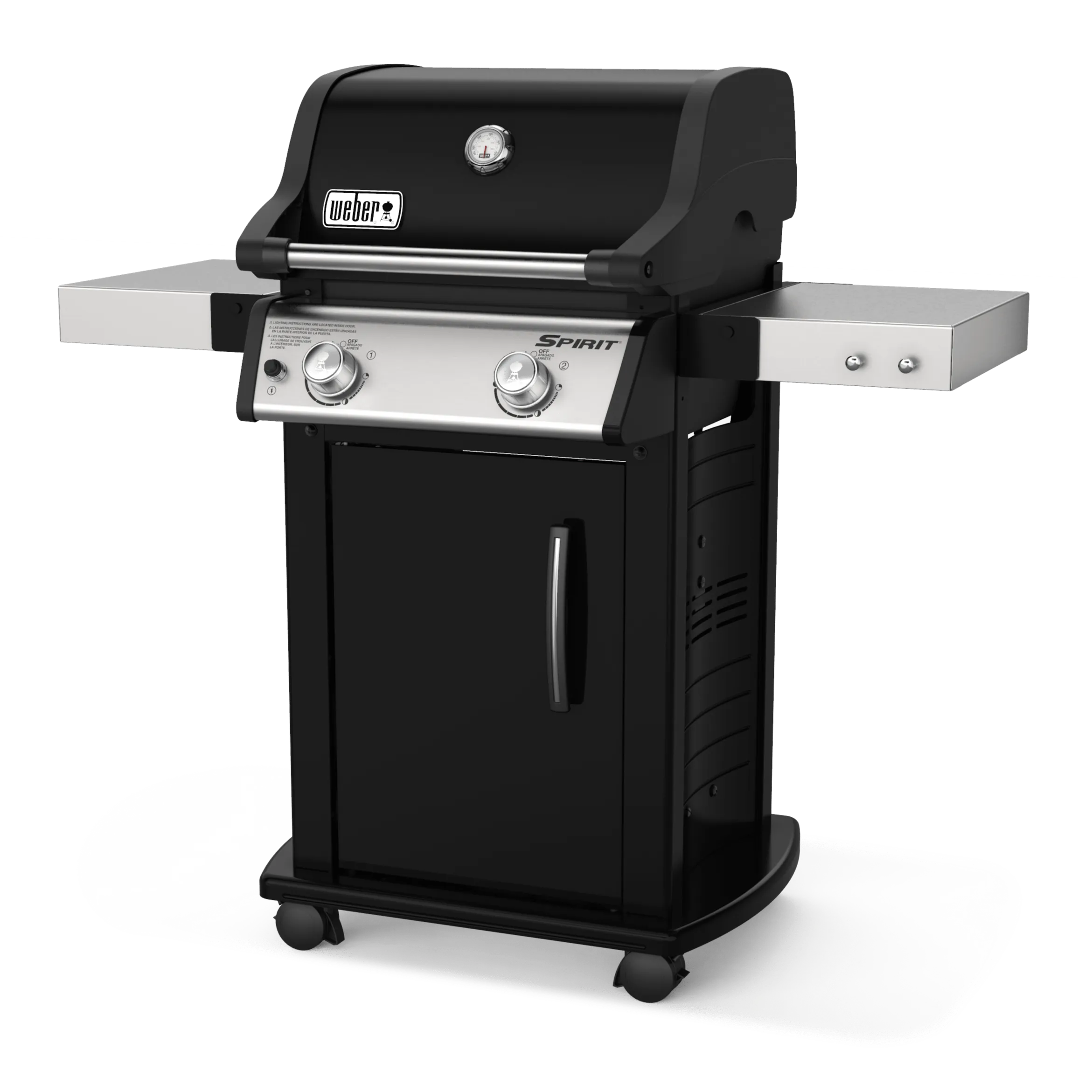 Cooking Spirit Cast-Iron Smart-powered Limited stock Grates BBQ E-215 with in Black Weber 2-Burner