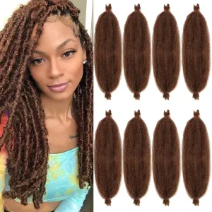 COOKOO Springy Afro Twist Hair 16 Inch 8 packs Pre Fluffed Marley Twist Braiding Hair Spring Twist Hair Kinky Twist Hair for Distressed Faux Locs Hair Synthetic Hair Extensions for Women(16 Inch,30#)