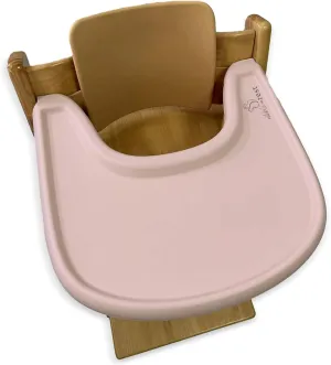 Coverall Stokke Tripp Trapp Highchair Placemat, Silicone Placemat for High Chair Tray,Lightweight,Durable Material,Wipeable & Washable, Easy to Clean (Dusty Pink)