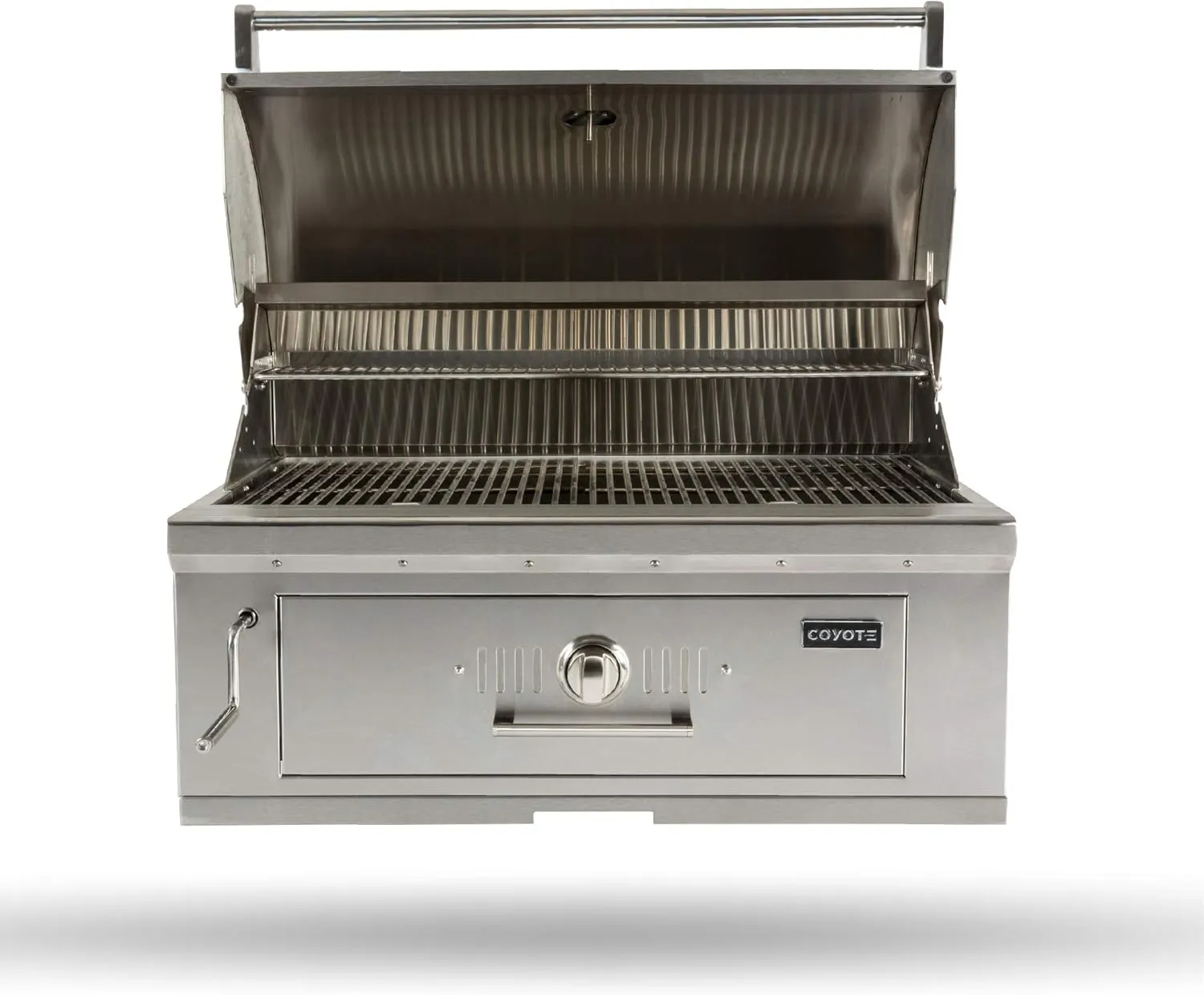 Coyote 36-Inch Built-in Charcoal Grill - C1CH36, Stainless Steel, 875 sq. in. Cooking Area