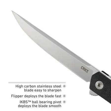 CRKT CEO Flipper EDC Folding Pocket Knife: Low Profile Gentleman's Knife