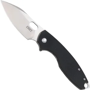 CRKT Pilar III EDC Folding Pocket Knife: Compact Everyday Carry, Satin Blade with Finger Choil, Thumb Slot Open, G10 Handle, Reversible Pocket Clip 5317