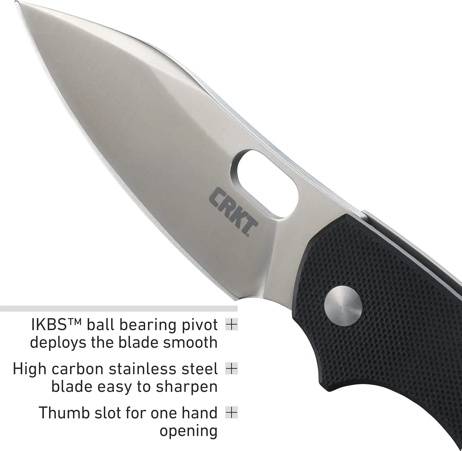 CRKT Pilar III EDC Folding Pocket Knife: Compact Everyday Carry, Satin Blade with Finger Choil, Thumb Slot Open, G10 Handle, Reversible Pocket Clip 5317