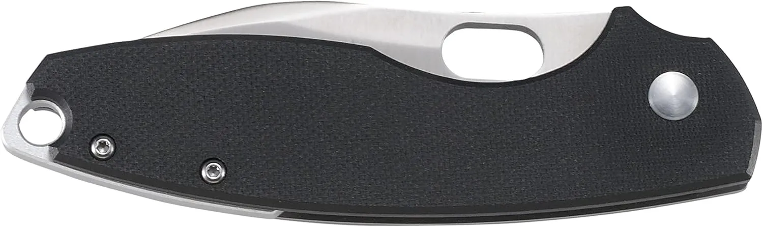 CRKT Pilar III EDC Folding Pocket Knife: Compact Everyday Carry, Satin Blade with Finger Choil, Thumb Slot Open, G10 Handle, Reversible Pocket Clip 5317