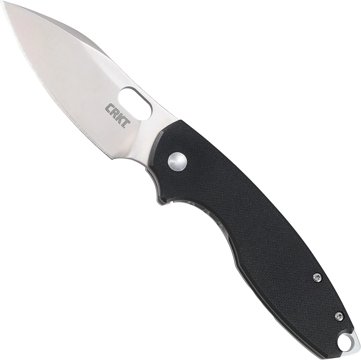 CRKT Pilar III EDC Folding Pocket Knife: Compact Everyday Carry, Satin Blade with Finger Choil, Thumb Slot Open, G10 Handle, Reversible Pocket Clip 5317