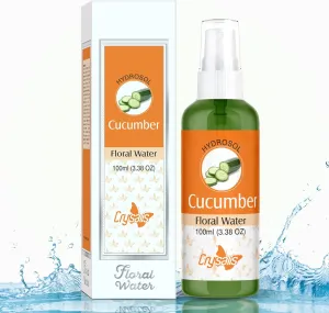 Crysalis Cucumber (Cucumis sativus) |100% Pure Natural Hydrosol, Uncut Cold Pressed Floral Water Mist Spray, Natural Sun Protector, Soothes & Balances Skin Tone - 100 ML