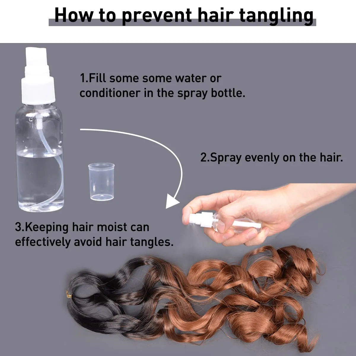 Curly Braiding Hair 8 packs Spanish Curly Crochet Hair P27/33 Bouncy Braiding Hair Extensions 24 Inch Pre Stretched French Curl Braids Hair (24 Inch Pack of 8,P27/33)