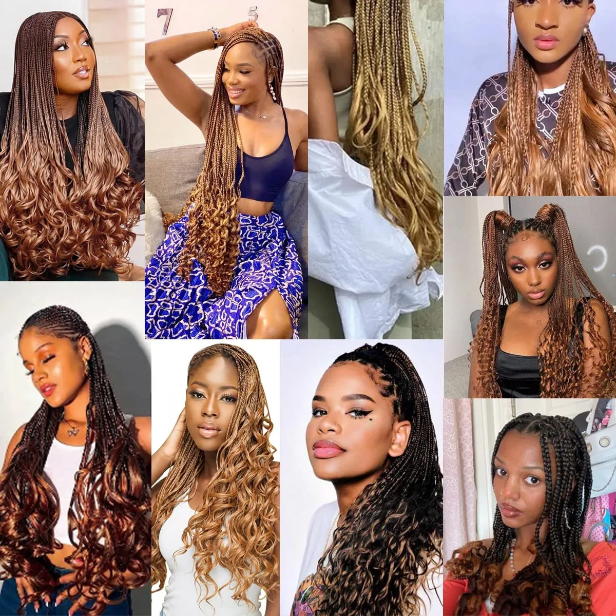 Curly Braiding Hair 8 packs Spanish Curly Crochet Hair P27/33 Bouncy Braiding Hair Extensions 24 Inch Pre Stretched French Curl Braids Hair (24 Inch Pack of 8,P27/33)