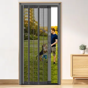 Custom Retractable Screen Door, Heavy-Duty Aluminum Frame & Tearproof Mesh, Foldable Design with Lock for Front/Patio/Balcony, Multi-Color Options, Bug-Proof, Enhanced Ventilation