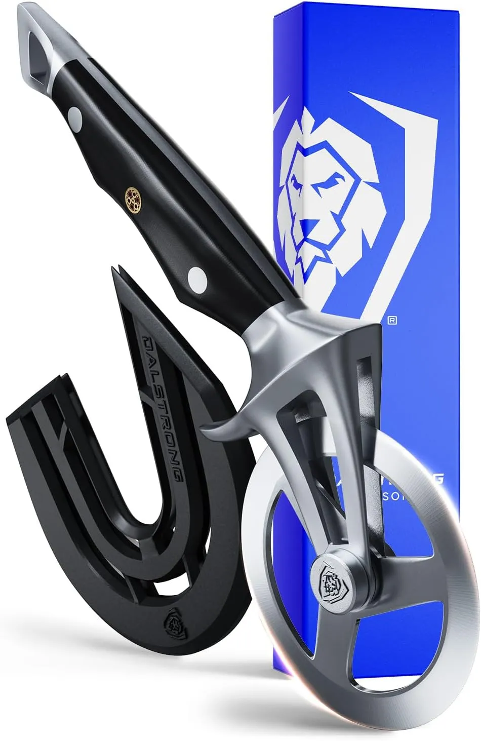 Dalstrong Pizza Wheel Cutter - The Orbit Razor Unique Pizza Wheel & Cutter -High-Carbon Heavy-Duty Stainless Steel - G10 Handle - Razor Sharp - Thumb Guard Protection & Blade Cover