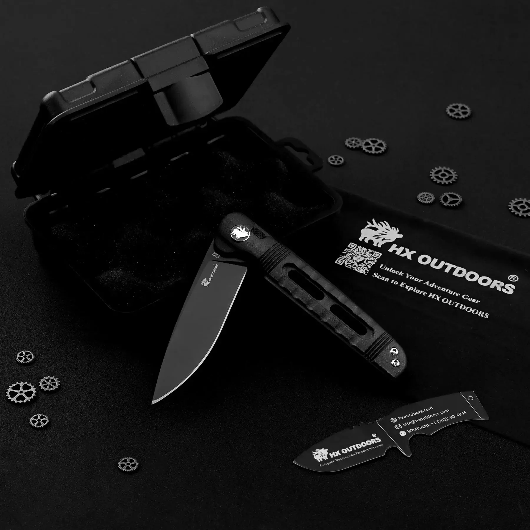 DARK MASTER | BUTTON LOCK | D2 | BLACK G10 | ZD-112B