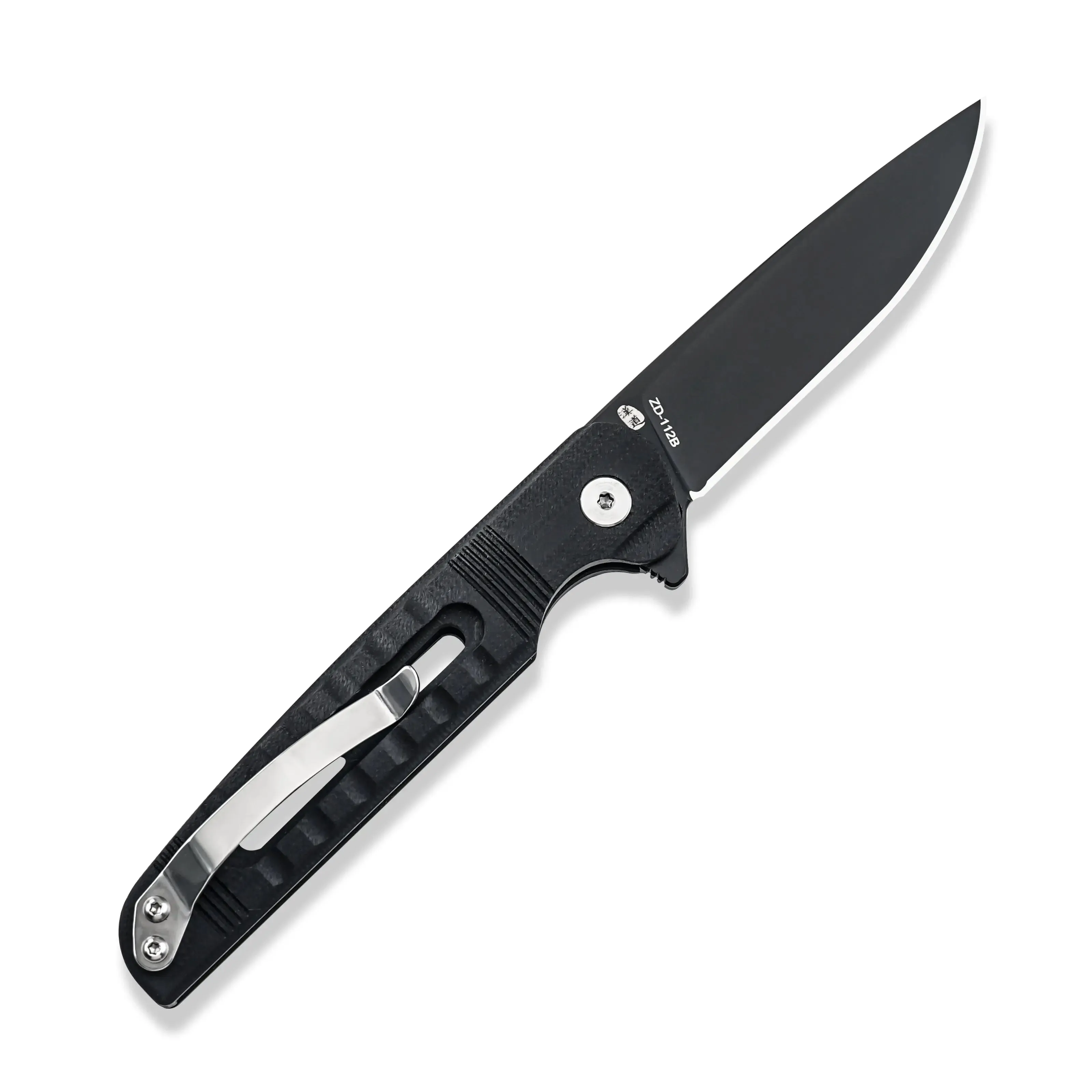 DARK MASTER | BUTTON LOCK | D2 | BLACK G10 | ZD-112B