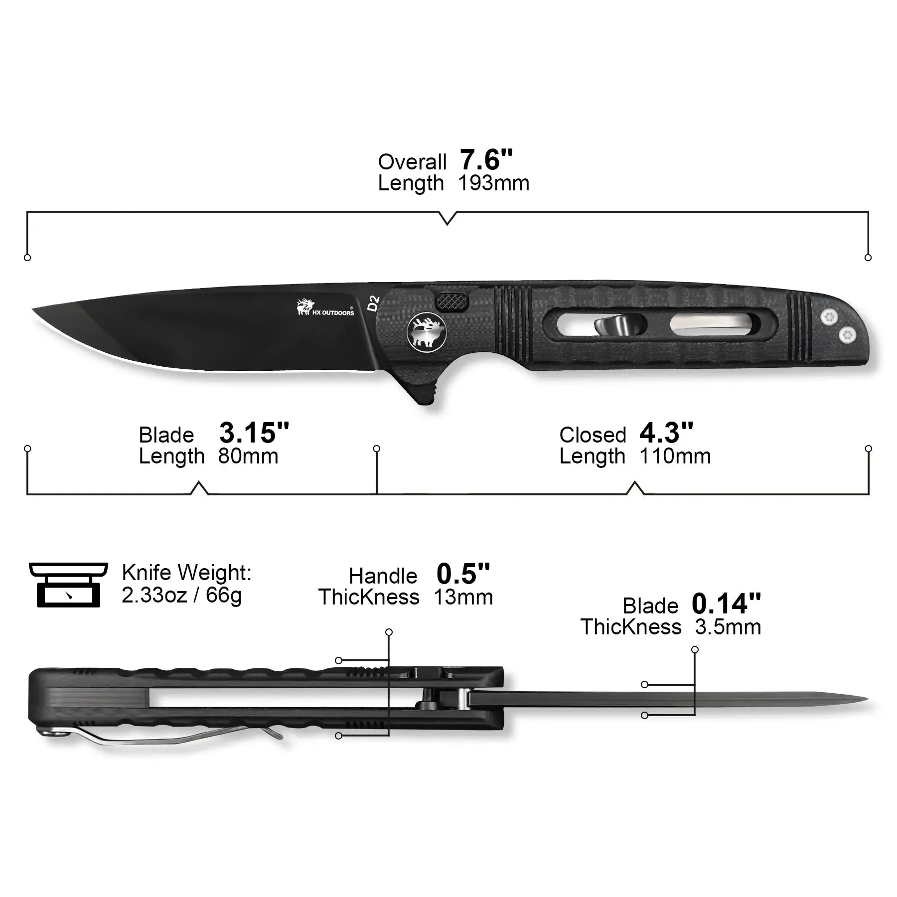 DARK MASTER | BUTTON LOCK | D2 | BLACK G10 | ZD-112B