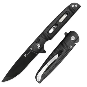 DARK MASTER | BUTTON LOCK | D2 | BLACK G10 | ZD-112B
