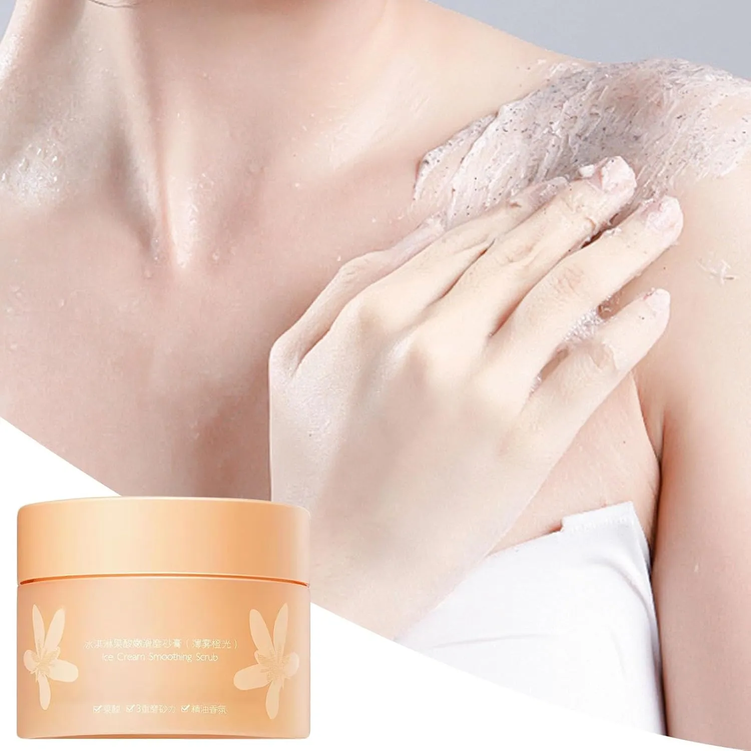 Dead and Sweet Orange Body Scrub Moisturizing and Exfoliating Body Hand Foot Scrub Marks Lines Wrinkles Great for The Experience (A, One Size)