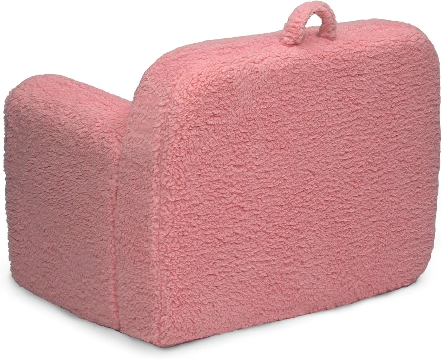 Delta Children Sherpa Cozee Chair - Foam Kids Chair for Ages 18 Months and Up, Rose