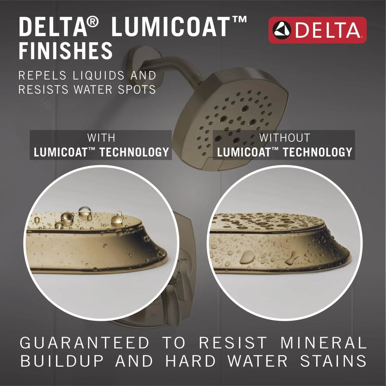 Delta -faucet 52487-CZ-PR Universal Showering Components Showerhead, Lumicoat Champagne Bronze