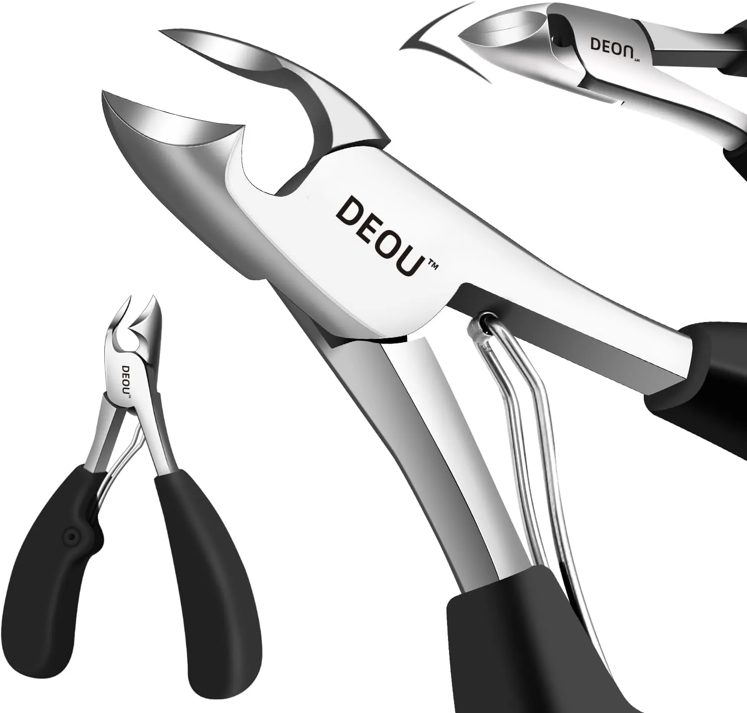 DEOU Heavy Duty Large Opening toenail Clippers, Suitable for Embedded Growth and Rough Nails, Home Pedicure Tools for Men, Women, Elderly Newly Upgraded Stainless Steel (Nail Clippers Gift Box)