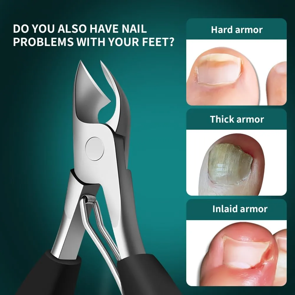 DEOU Heavy Duty Large Opening toenail Clippers, Suitable for Embedded Growth and Rough Nails, Home Pedicure Tools for Men, Women, Elderly Newly Upgraded Stainless Steel (Nail Clippers Gift Box)