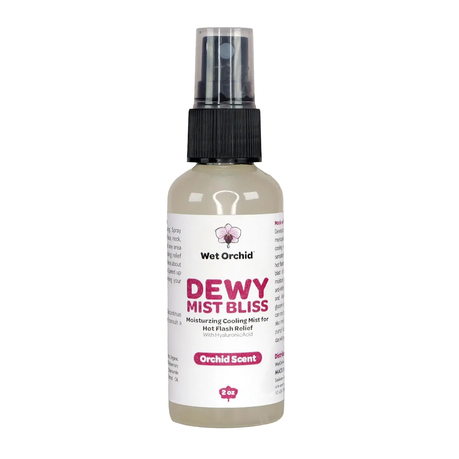Dewy Mist Bliss Moisturizing Cooling Spray for Hot Flash Relief with Hyaluronic Acid 2 oz.