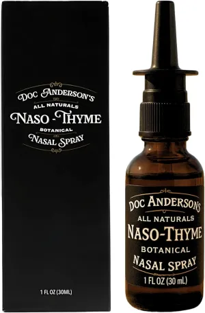 Doc Anderson's Botanical Nasal Spray – Natural Congestion Relief with Aloe & Thyme for Clearer Breathing, Combat Irritants, and Moisturizes, Made in USA (1 Pack)