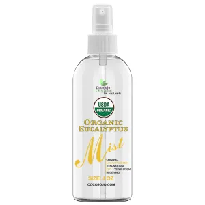 Dr Joe Lab Organic Eucalyptus Mist For Skincare 4 oz - Moisturize Sensitive and Dry Skin - USDA certified - Pure Essential Oil & Glycerin Mist -