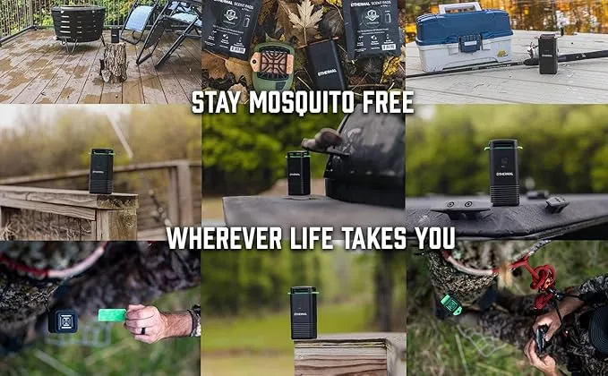E-Thermal Mosquito Repeller - Uses All Natural, Deet Free Pads - Rechargeable Battery - No Butane - Very Effective with Up to 15 Feet of Protection - The All Natural Bug Spray Alternative