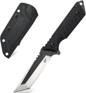 Eafengrow EF105 Fixed Blade knfe 440C Stainless Steel Blade G10 Handle Heavy Duty Fixed Knifes EDC Tactical Knife for Outdoor Hiking Survival Camping with Sheath,Balck