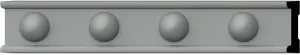 Ekena Millwork CHA01X01AS-CASE-2 Ashford Chair Rail (2-Pack), 1 3/4"H x 3/4"P x 94 1/2"L, (2 1/2" Repeat), Primed