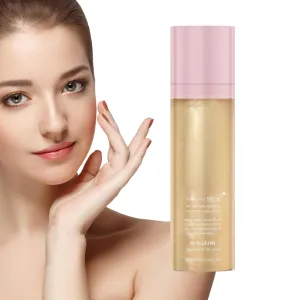 Elaria Sheer Setting Mist Sunscreen SPF 50, Shimmer Body Oil Spray for Face & Body, Lightweight, Non-Greasy, Hydrating Makeup-Friendly Glow Spray (1)