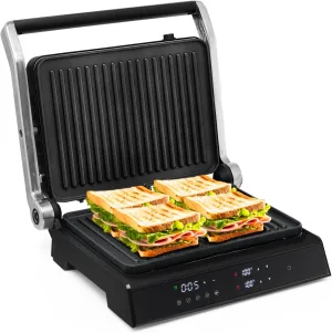 Electric Fold-out Non-Stick Grill – Cook Like a Pro with Smart LED Controls