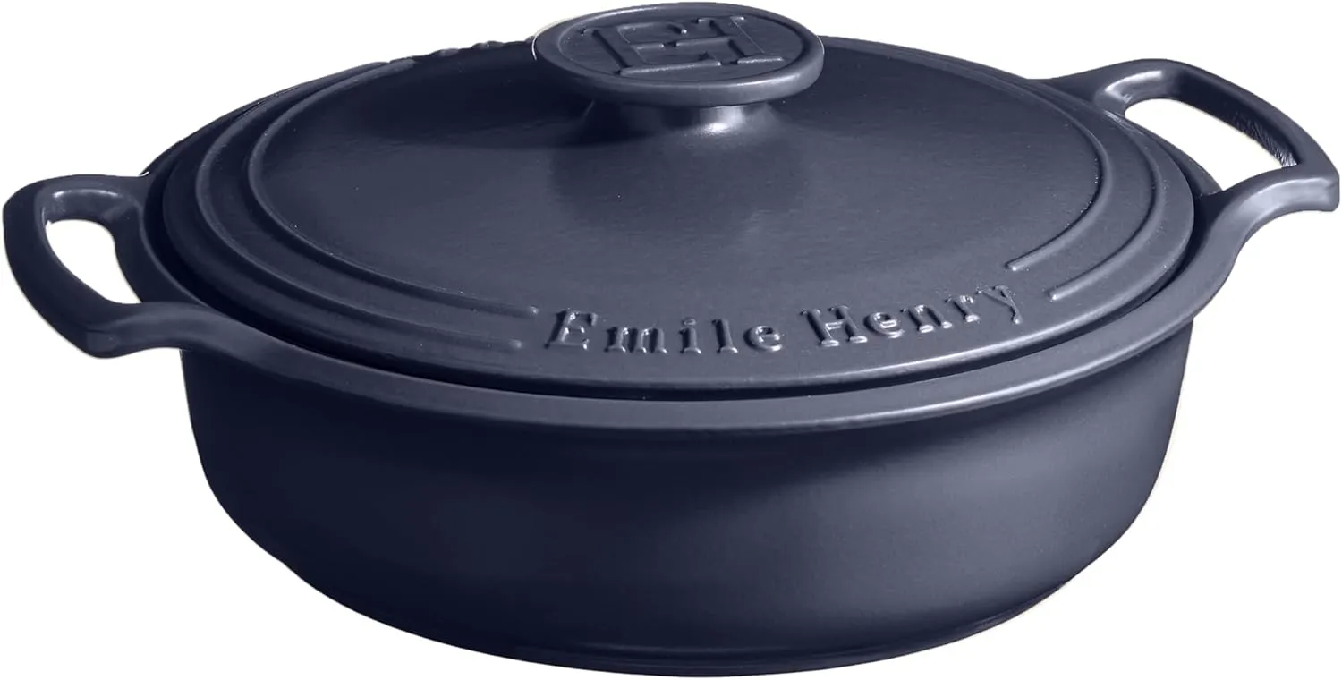 Emile Henry Made in France SUBLIME Ceramic Braiser 4Qt|Indigo