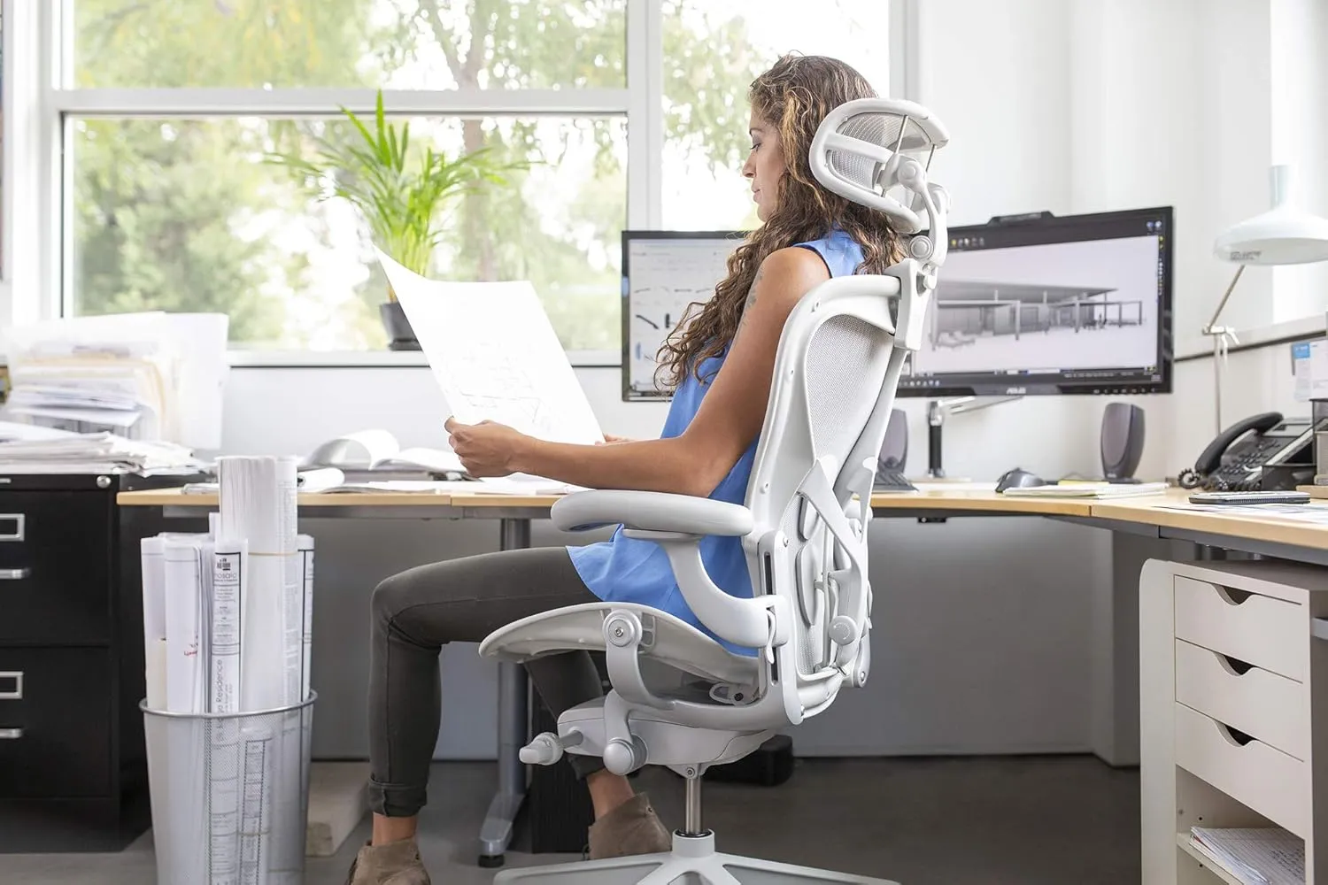 Engineered Now The Original Headrest for The Herman Miller Aeron Chair (H3 for Remastered, Carbon)