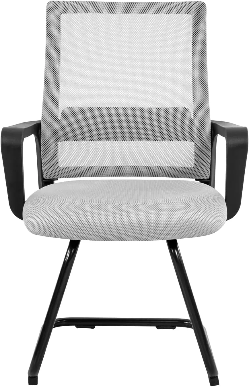 Ergonomic Office Chair | Breathable Mesh Office Guest Chair, Medical Waiting Room Chairs, Reception Chair Support - Gray