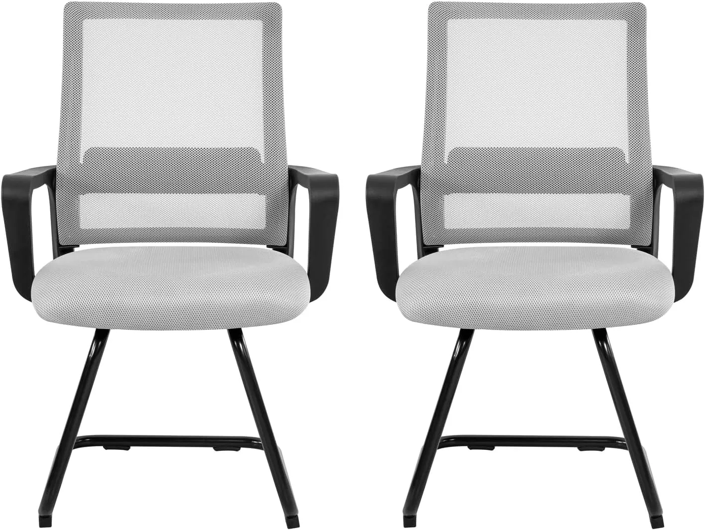 Ergonomic Office Chair | Breathable Mesh Office Guest Chair, Medical Waiting Room Chairs, Reception Chair Support - Gray