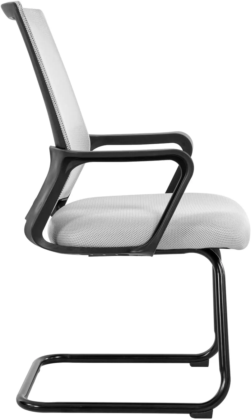 Ergonomic Office Chair | Breathable Mesh Office Guest Chair, Medical Waiting Room Chairs, Reception Chair Support - Gray