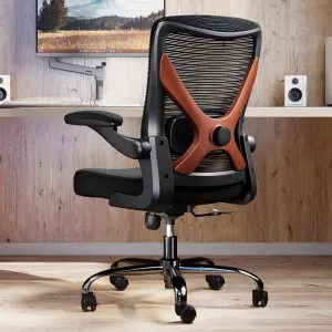 Ergonomic Office Chair - X-Shaped Computer Desk Chair Comfy, Gaming Chair, Office Chair with Lumbar Support, Mesh Office Chairs, Desk Chair for Long Hours(Black Orange)
