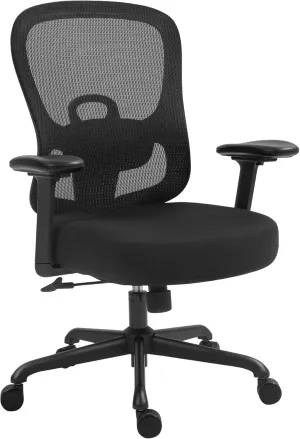 Ergonomic Office Chair,Home Desk Chair with Mesh Back,Adjustable Lumbar Support,Built-in Springs Wide Seat,Executive Task Chair with 3-D Big Armrests,Tilt Function,Computer Desk Chair